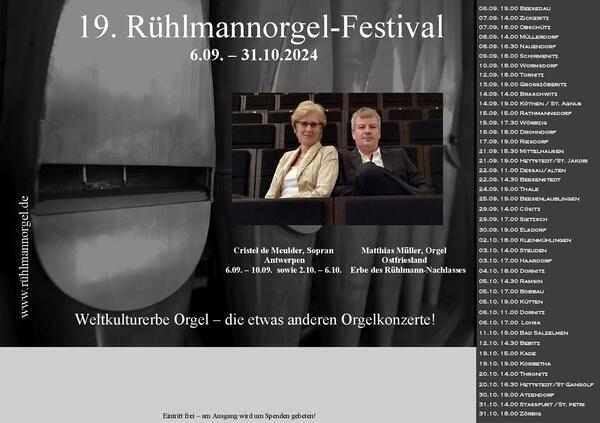 Bild vergrößern: Plakat 19. Rühlmannorgel-Festival