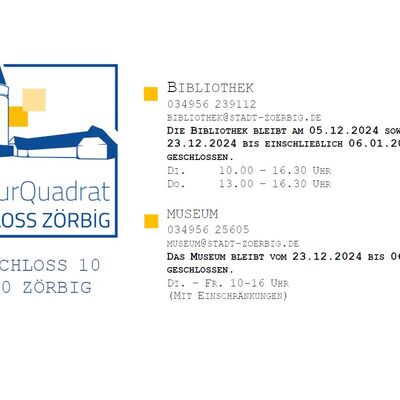 geänderte Öffnungszeiten KQZ