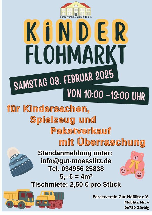 Bild vergrößern: Plakat Kinderflohmarkt Mö0litz 2025